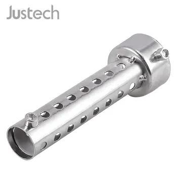

Justech 2Pcs 48mm Universal Exhaust Muffler Baffle DB Killer Muffler Removable Silver Silencer Angled Motorcycle Exhaust Pipe