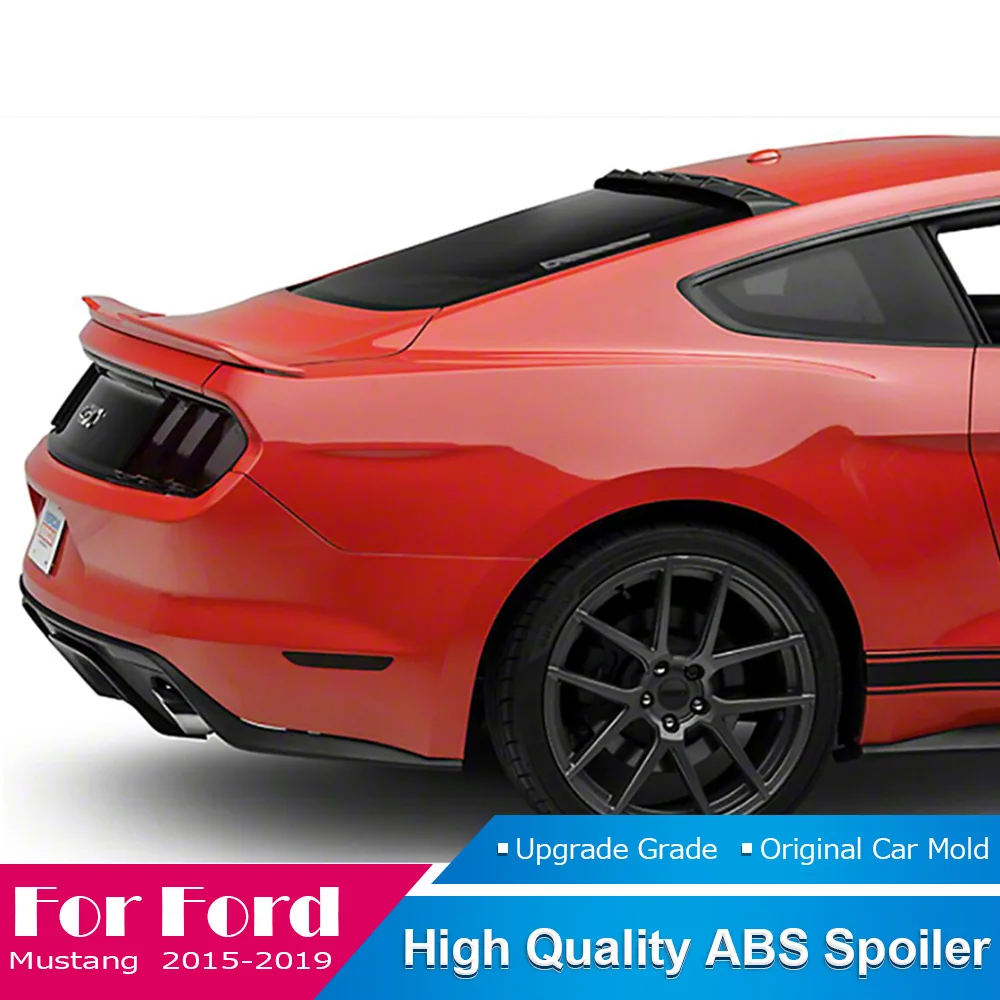 Для Ford Mustang 2015 2016 2017 2018 2019 спойлер на крышу багажника автомобиля ABS Материал Черный