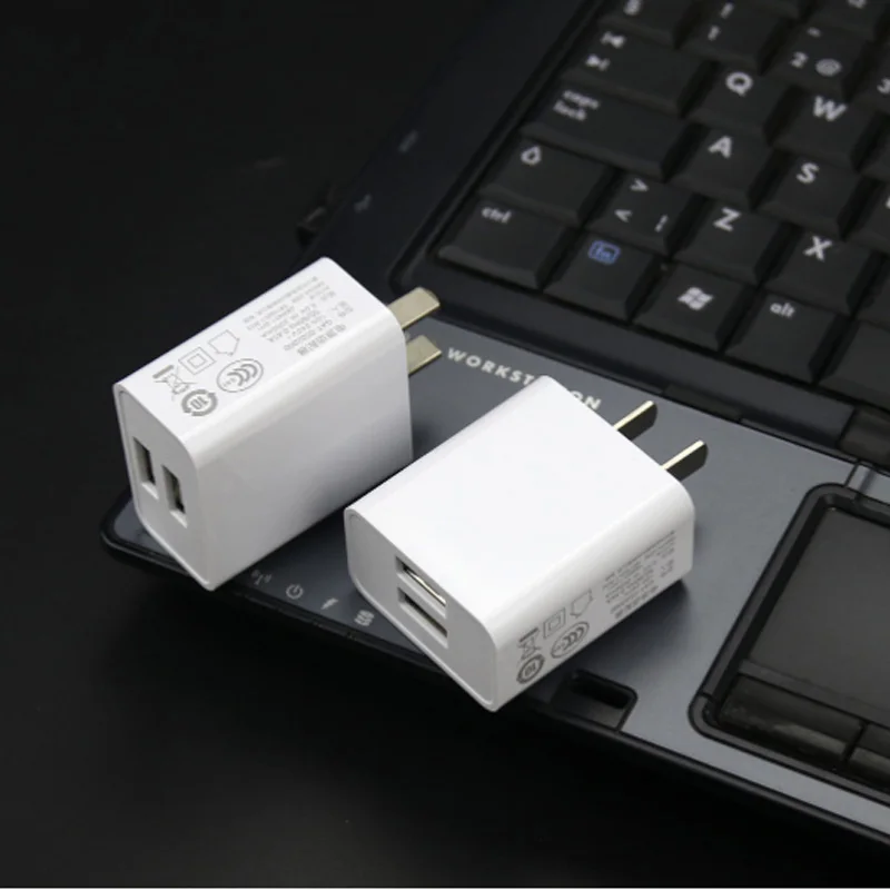 Двойной порт AC настенное зарядное устройство USB 5V 2A для iPad iPhone Android US Plug