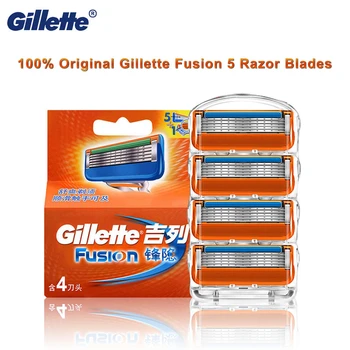 

Original Gillette Fusion5 Shaving Razor Blades Genuine 5 Layers Safety Razor Blade With Precision Trimmer Cassette For Shaving
