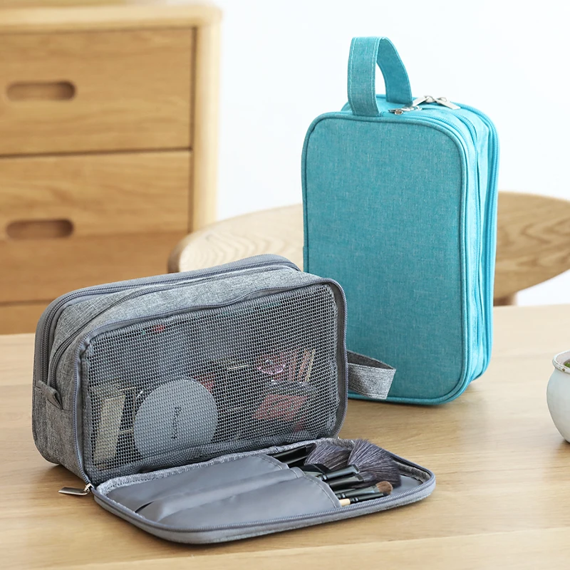 

New multi-function three-layer dry and wet separation waterproof ladies cosmetic bag travel storage bag wash bag travel goods