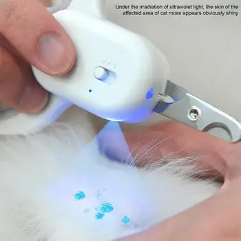 Pet Cat Nail Clippers Effortless Pet Nail Clipper Dog Cat Beauty Scissor With LED Light Usb Interface 2