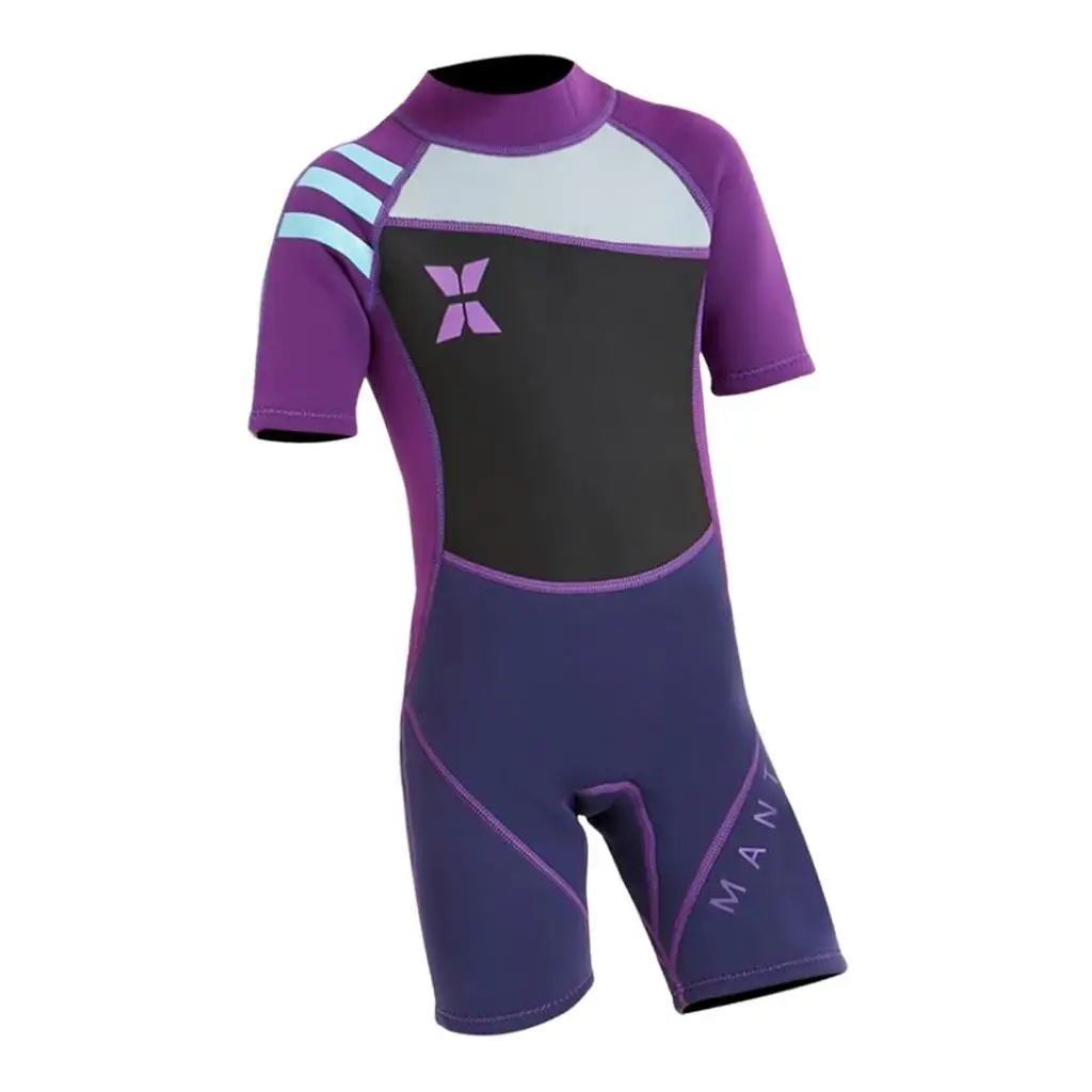 Kids Wetsuit,2.5mm Neoprene Thermal Swimsuit,Short Sleeve Kids Wet Suits for Swimming Scuba Diving,Full Wetsuit for Girls Boys