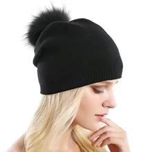 Модная женская вязаная шерстяная теплая Шапка-бини, зимняя кашемировая шапка с помпонами, Аксессуары# P30
