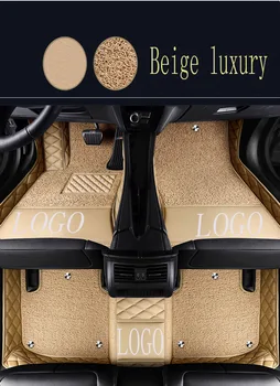 

Car floor mats with Logo/Brand Logo Case for Jeep Grand Wrangler Commander Compass Patriot leather Anti-slip car-styling carpet