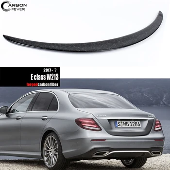 

Low-Kick Forged Carbon Fiber Rear Lid Spoiler Ducktail for 2017+ E Class 4-Door Sedan Gloss Finish UV-Cut OEM Fitment