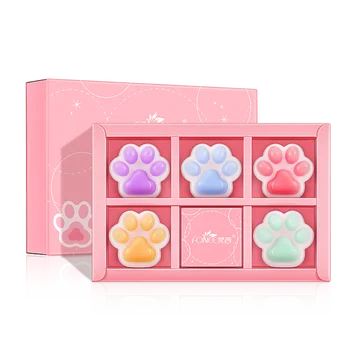 

FONCE Rainbow Cat Claw facial Soap Clear Mites Soap 5 pieces Removing Acne Removing Mites PP Soap Body Bath Improving dullness