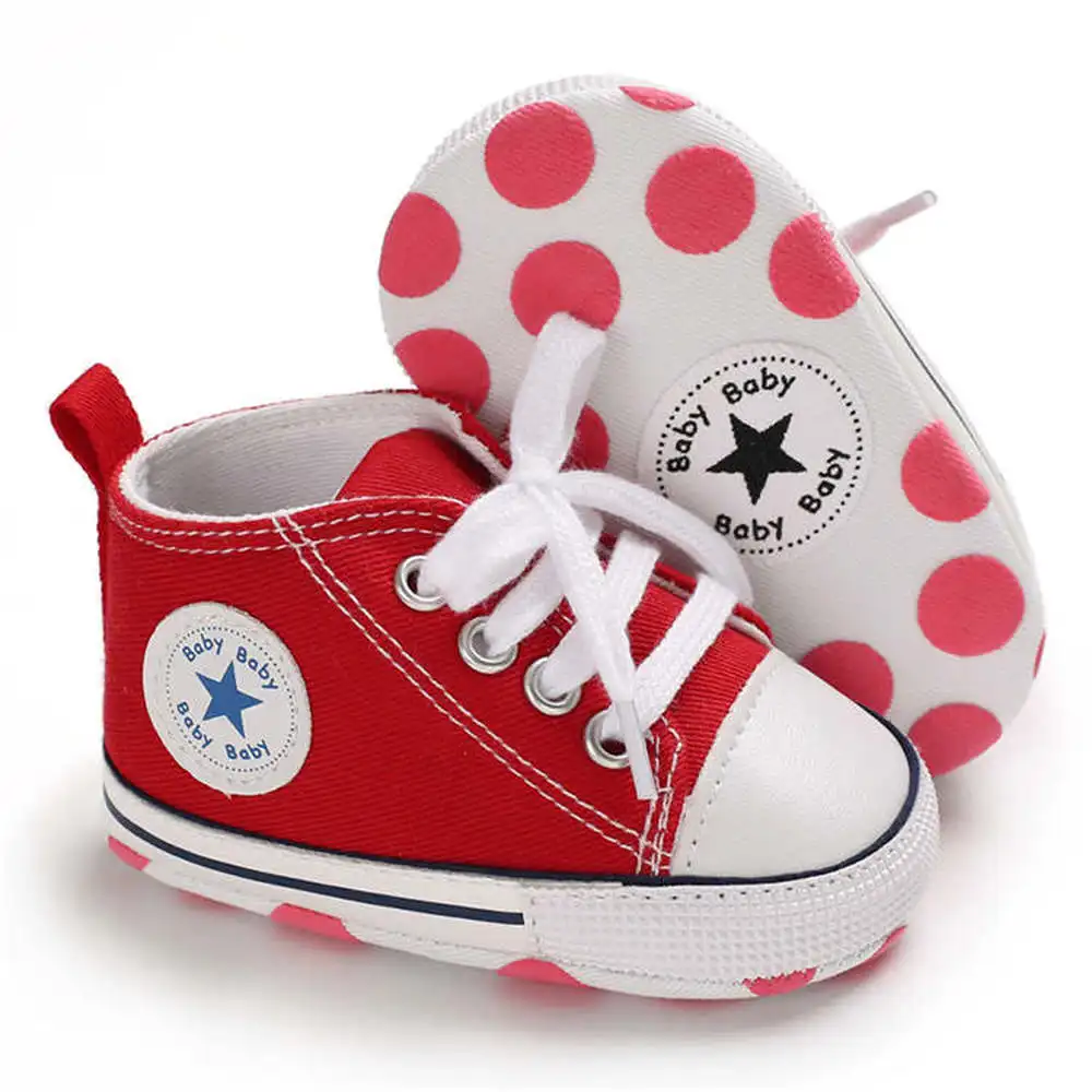 Toddler Baby Shoes Boy Girl Solid Sneaker Cotton New Color Newborn Infant First Walkers Casual Canvas Crib Moccasins Shoes Baby