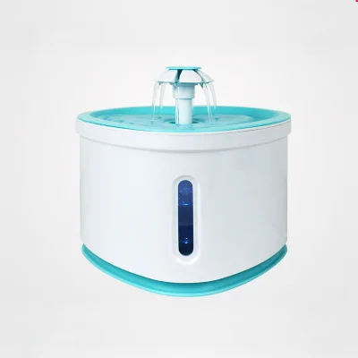 2,0 л Автоматический фонтан для воды для кошек, светодиодный, электрический, USB, для собак, кошек, домашних животных, немой питатель, миска для питья домашних животных, диспенсер для фонтанов - Цвет: Blue