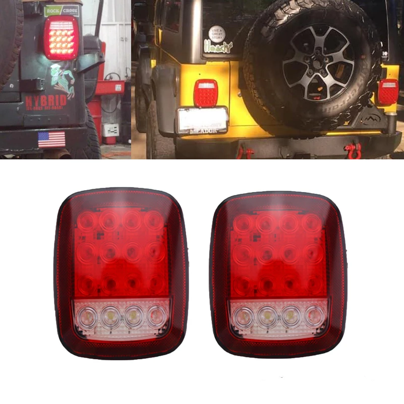

LED Universal Tail Light Brake Turn Stop Licence Back Up lights for Jeep Wrangler TJ YJ CJ JK Truck Trailer Boat 12V tail light