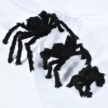 

30/50/75cm Black Plush Big Spider Halloween Decoration Props Horror House Haunted Scene Layout Props Halloween Party Supplies