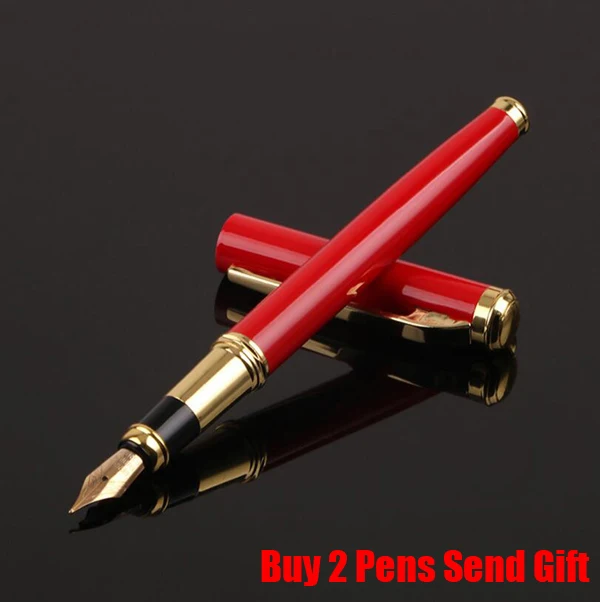 109 Fountain Pen Роскошный герой бизнес металлический перьевая ручка приятный сенсорный чувство красного дерева школьника письменная ручка купить 2 ручки 3 - Цвет: 109 Fountain Pen
