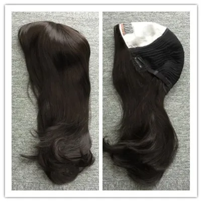 Hstonir еврейский парик Осень Juwish Sheitel Шелковый Топ Perruque Demi Tete chevex Humain Европейский remy hair JW03 - Цвет: # 1B
