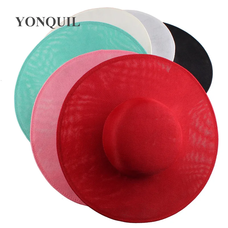 Ladies Women 30 CM Big Party Hat Bride Wedding Fascinators Base For Occasion Derby Vintage Headpiece Mariage Chapeau Accessories