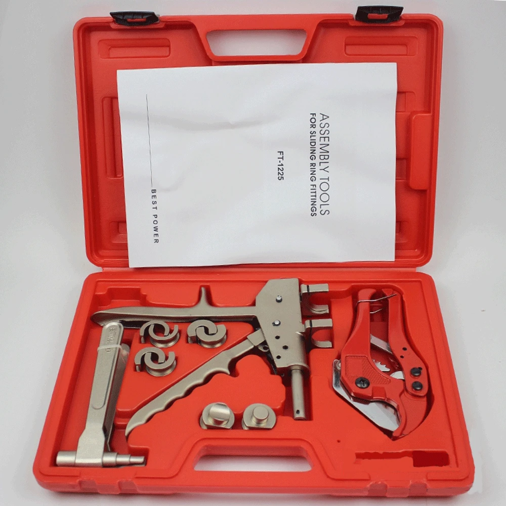 Pex Crimping Tool Pipe Fitting tool FT-1225 for connecting fittings and PVC pipe 12-20MM Connecting set | Инструменты