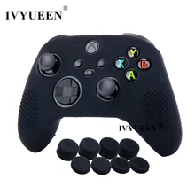 IVYUEEN antypoślizgowa skóra ochronna do kontrolera XBox Series X S silikonowe żelowe etui z uchwytami joysticka analogowe czapki z kciukiem