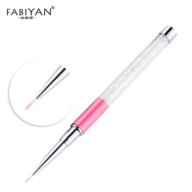 7/14mm Nail Art Brush Crystal Rhinestone Acrylic Brushes UV Gel Polish Painting Drawing Line Pen Liner Tips Tools DIY Manicure