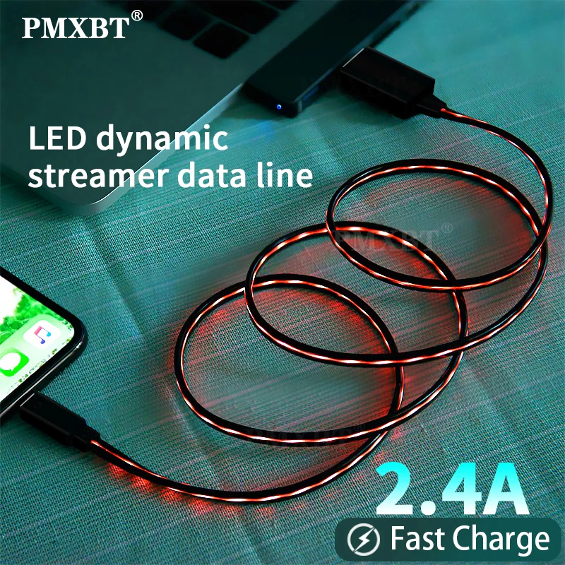 Smart Glow Lighting Charging Cable  Led Glow Flowing Charging Cable -  Smart Charging - Aliexpress