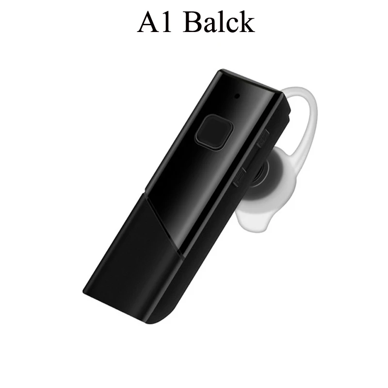 A1 black A1/A2, мини Bluetooth наушники, стерео, бас, спортивный наушник, Bluetooth гарнитура, ушной крючок, Ушная петля, Handfree, с микрофоном, для всех телефонов - Цвет: A1 black