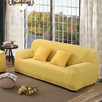 

2 Pieces yellow cushion covers
