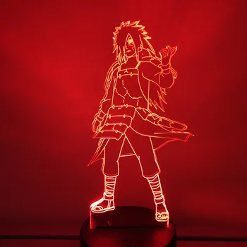

Naruto Madara Action Figure 3D Night Lights LED Changing Anime Naruto Madara 3D Lighting Novelty Light Model Toy