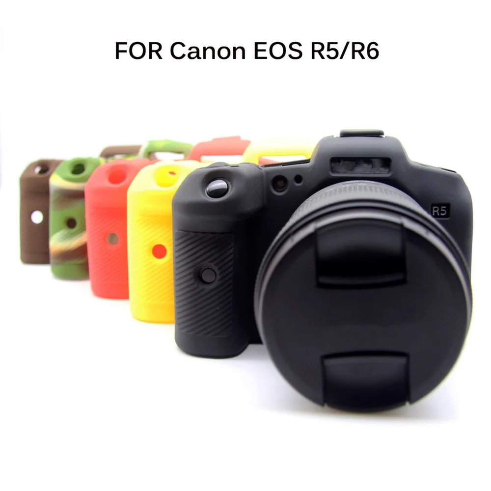 Silicon Case Protective Camera Body Cover for Canon EOS R5 R6 EOSR5 EOSR6 Mirrorless System