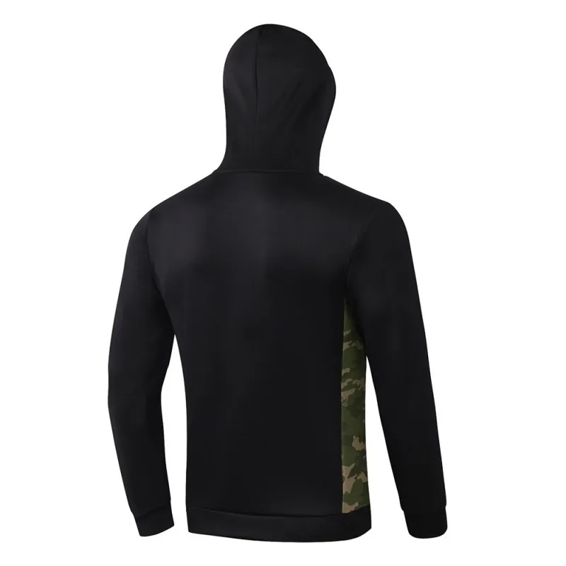 Camouflage Print Hooded Sweater Men Autumn Spring Loose Long Sleeve Casual Simple Sports Tops