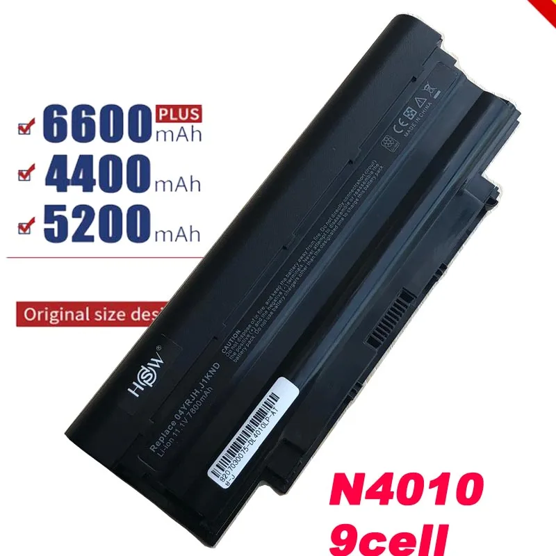 9 ячеек 7800 мАч аккумулятор для ноутбука Dell Inspiron N5110 N5010 N5010D N7010 N7110 M501 M501R M511R N3010 N3110