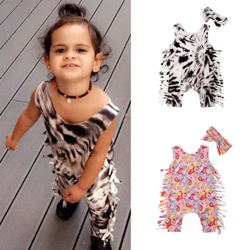 2018 New Summer Cute Newborn Baby Kids Colored Tassel Romper Boys Girls Sleevless Jumpsuit Toddler Infant Clothes Outfits 0-24M | Детская