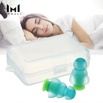 

1pair Soft Silicone Anti Snoring Earplugs Sound Insulation Tapones Oido Ruido Sleeping Earplugs For Travel Snoring Reduction