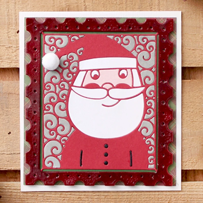 Panalisacraft Big Santa Christmas background Metal Cutting Dies Craft