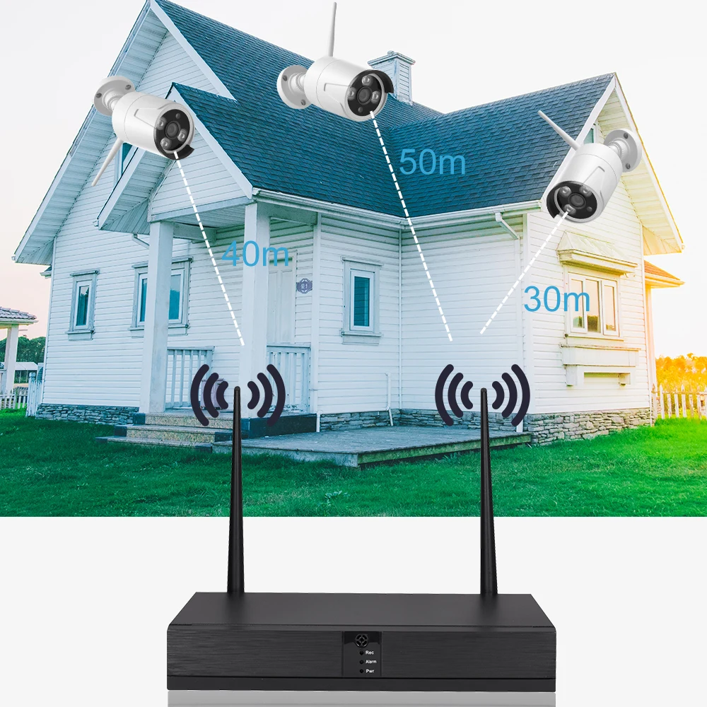 2MP 1080P CCTV система 8CH HD Беспроводной NVR комплект Открытый водонепроницаемый ИК ночного видения IP Wifi камера система безопасности комплект видеонаблюдения