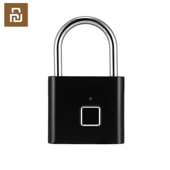 

Youpin Golden Security Keyless USB Rechargeable Door Lock Fingerprint Smart Padlock Quick Unlock