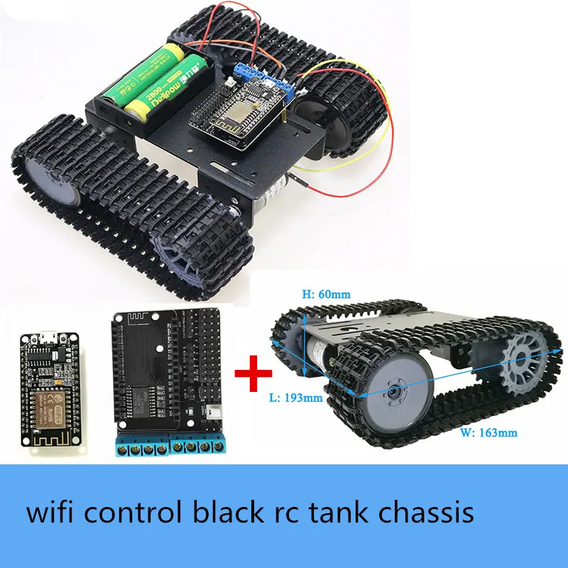 Беспроводной Wi-Fi контроль металлический Смарт RC робот танк шасси с NodeMCU управление Лер комплект 33GB-520 DC мотор образование DIY для Arduino