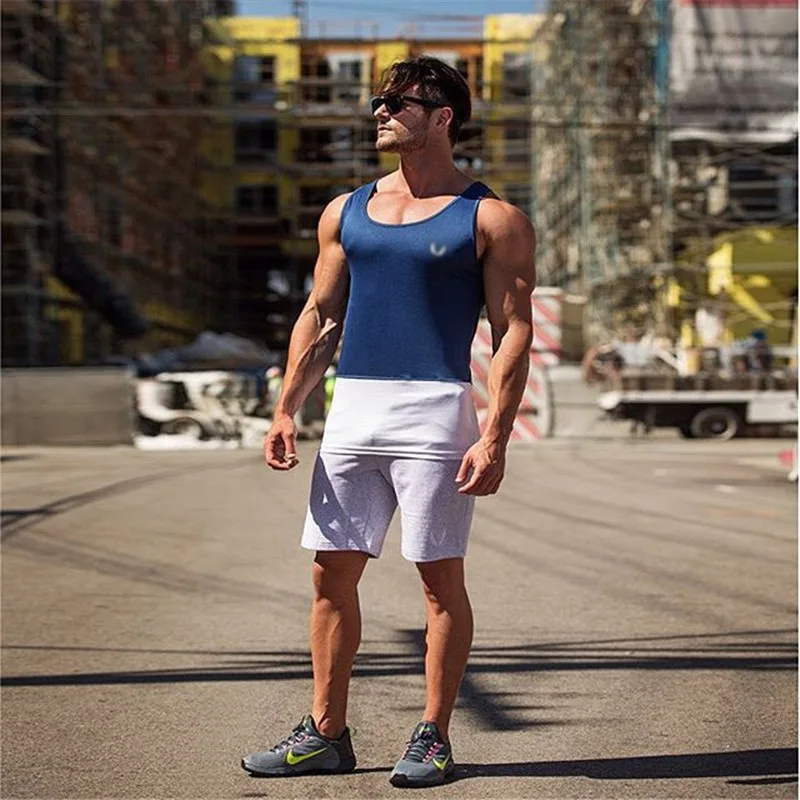 

2017 Muscle Fitness Brothers Men Breathable Slim Fit Training Casual Sports Pure Cotton Vest