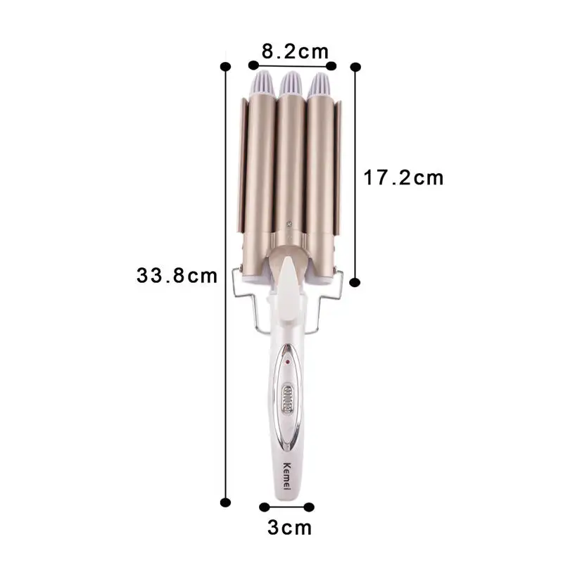 KM-1010, профессиональная, тройная, керамическая, волнистая, волнистая, щипцы для завивки волос, палочка, электрические щипцы для завивки волос, волнистые Инструменты для укладки 220-240 В
