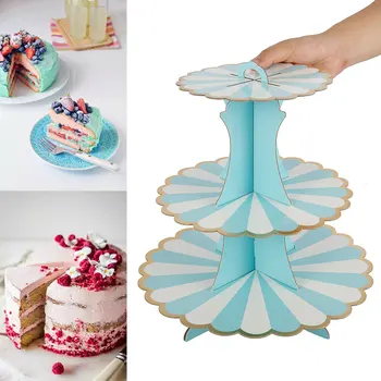 

Kitchen Accessories Three-layer Fruit Cake Plate Stand Home Party Dessert Storage Rack Cupcake Serving Storage Holder Tray