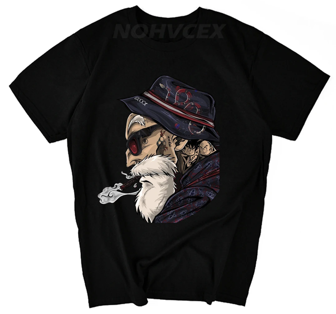 Летние мужские футболки dragon ball Master Roshi дизайнерские с забавными короткими