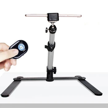 

Adjustable 360 Degrees Rotation Flip Desktop Photography Live Broadcasting Video Recording Phone Overhead Shooting Bracket