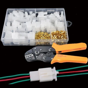 

Motor Connector Plug 2.8 mm Terminal Connector Male Female Butt Plug Set With Crimper Tool