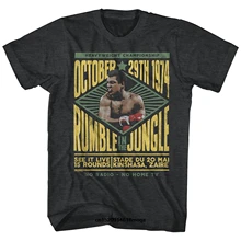 Футболка Muhammad Ali 60s Rumble In The Jungle 29 октября 1974 Мужская футболка Модная хлопковая футболка