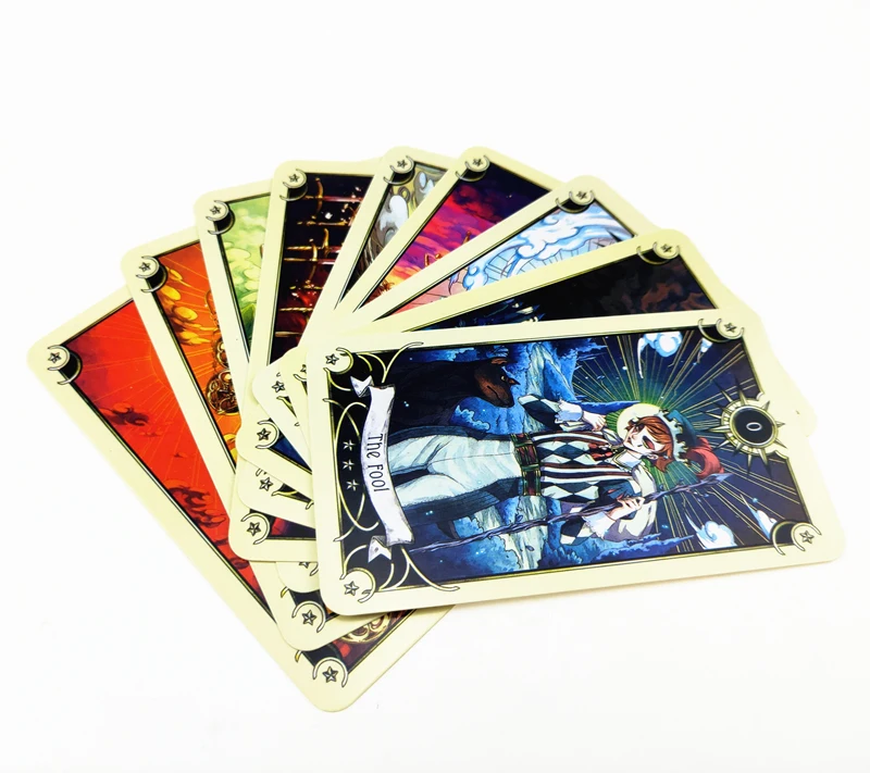 Adivinación Oculta Juego De Mesa 78Pcs Cartas de Tarot Guanglongli Cartas del Tarot Manga Mística para Fiestas Familiares para Principiantes Juego de Cartas para Destiny Destiny Tarot