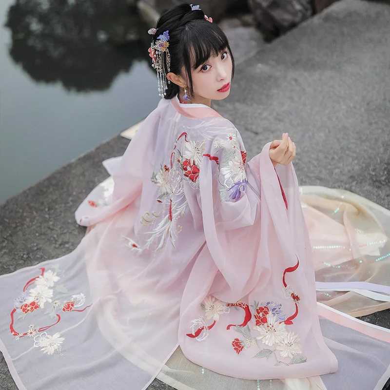 

thirteen xiaodoukou'er [Princess Nongyu] heavy industry embroidery wide sleeve embroidered coat big sleeve Han suit