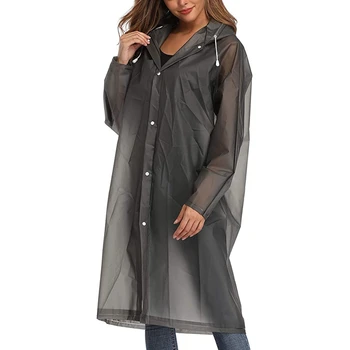 

EVA Raincoat Waterproof Rain Poncho Reusable Unisex Men Women Long Clear Rain Wear