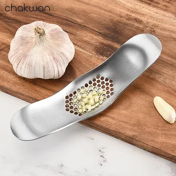

1pc Stainless Steel Garlic Press Crusher Cooking Tools Manual Garlic Mincer Chopping Fruit Vegetable Tools Kitchen Gadgets