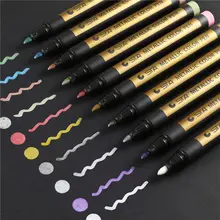 10 шт цветные маркеры, маркеры для рисования, водонепроницаемые перманентные металлические маркеры для крафт-бумаги, рисование, товары для рукоделия