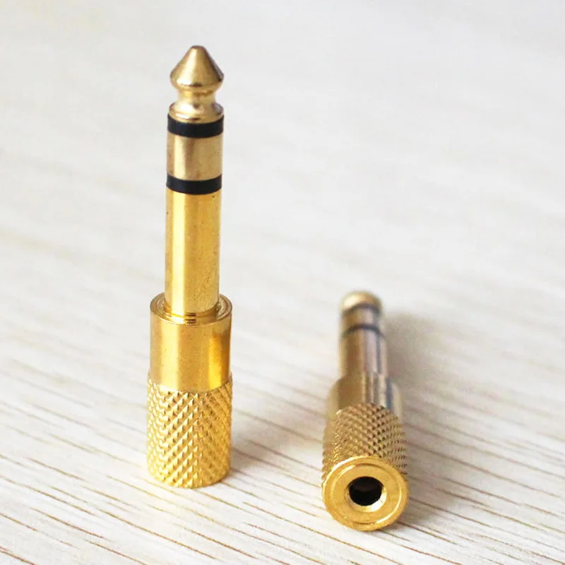 

Headphone Jack Socket Adapter 6.5mm Male to 3.5mm Female Audio Plugs gold-plated 1/4 Inch 6.5mm Kit pro