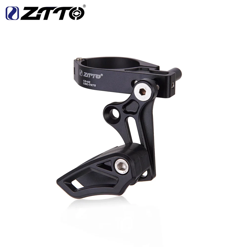 ZTTO CG02 MTB направляющая велосипедной цепи устройство для улавливания капель 31,8 34,9 зажим Крепление Регулируемый для горного гравия велосипед один диск 1X система - Цвет: ZTTO CG-02 Black
