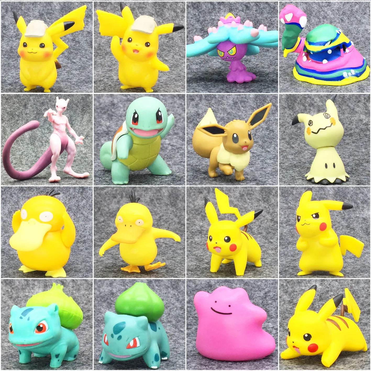 

Pokemon Detective Pikachu Movie Genuine WCT Model Action Figure Psyduck Mewtwo Kids Toy Gift