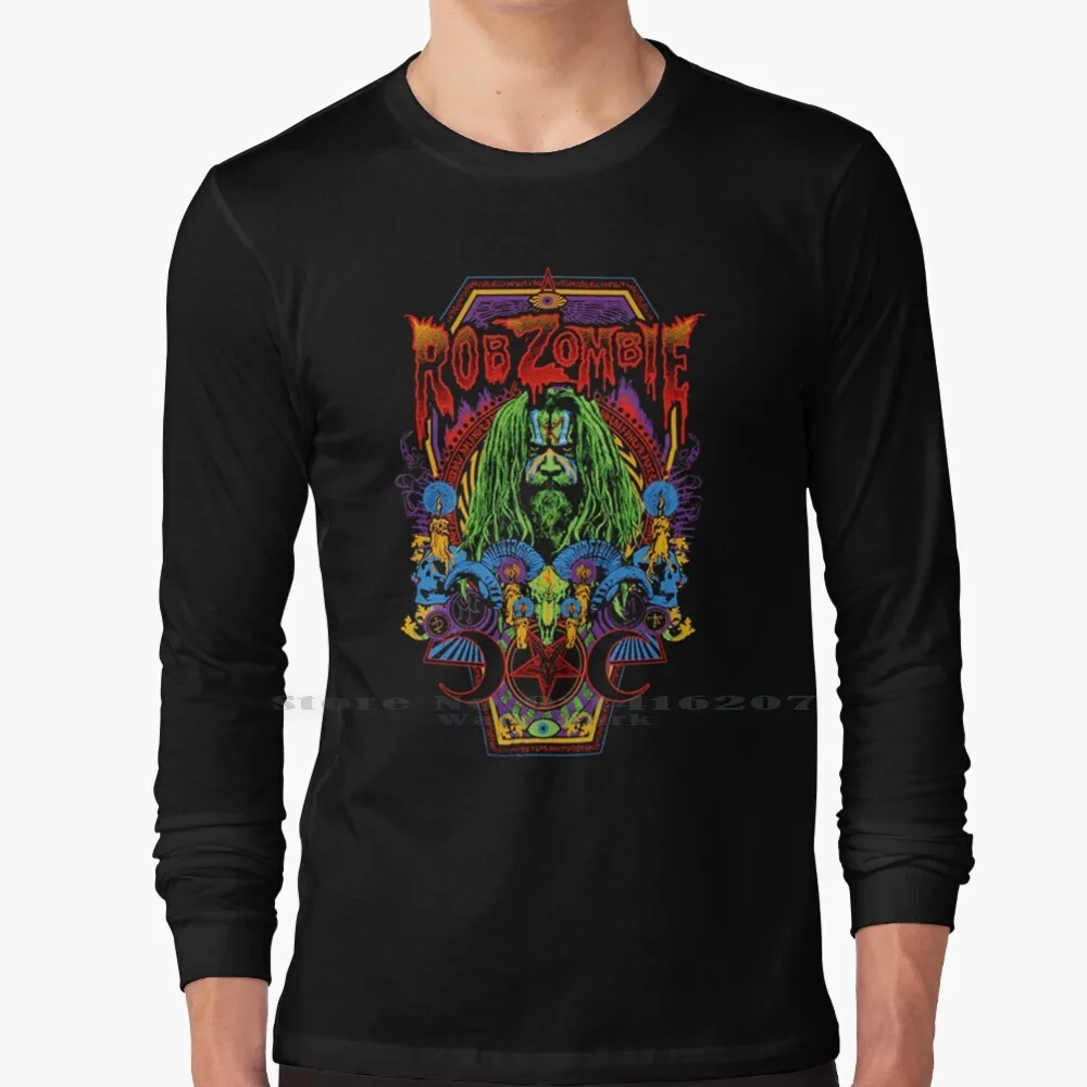 Rob Band Zombie Moon Star Regalo Vintage Per Fan E Amanti T Shirt 100% Puro Cotone Rob Zombie Rob Zombie Halloween Rob Zombie
